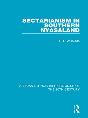 cover image of Sectarianism in Southern Nyasaland